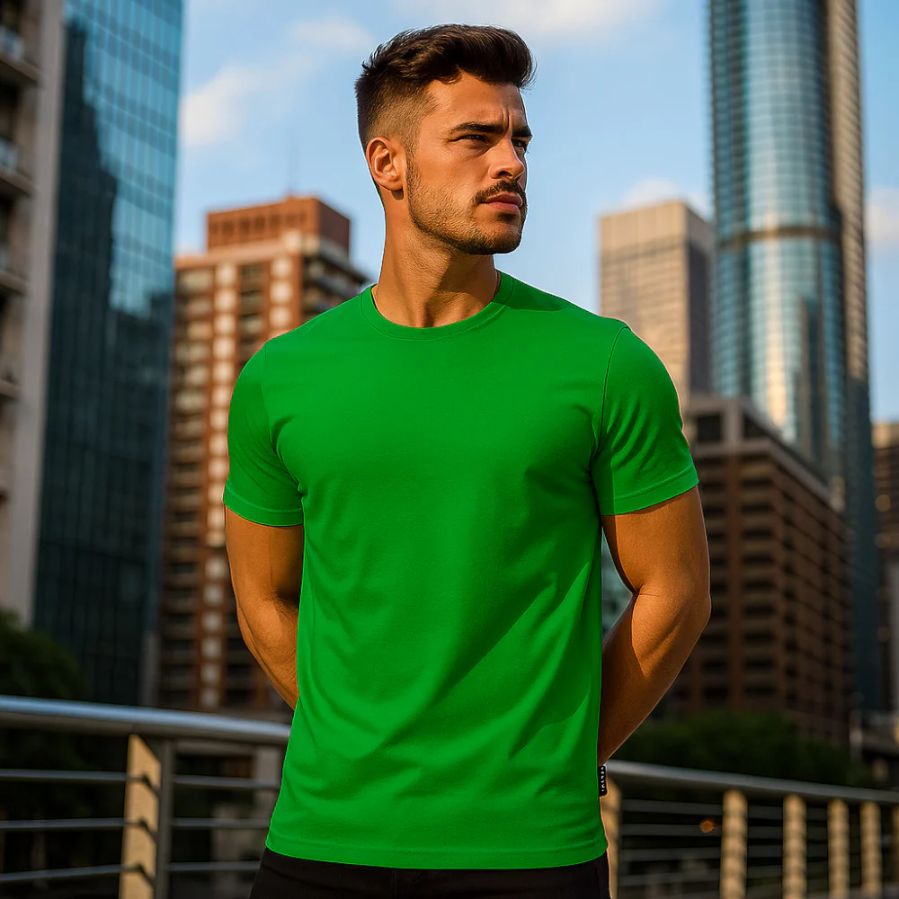 ACTIV BASIC CASUAL T-SHIRT - GREEN