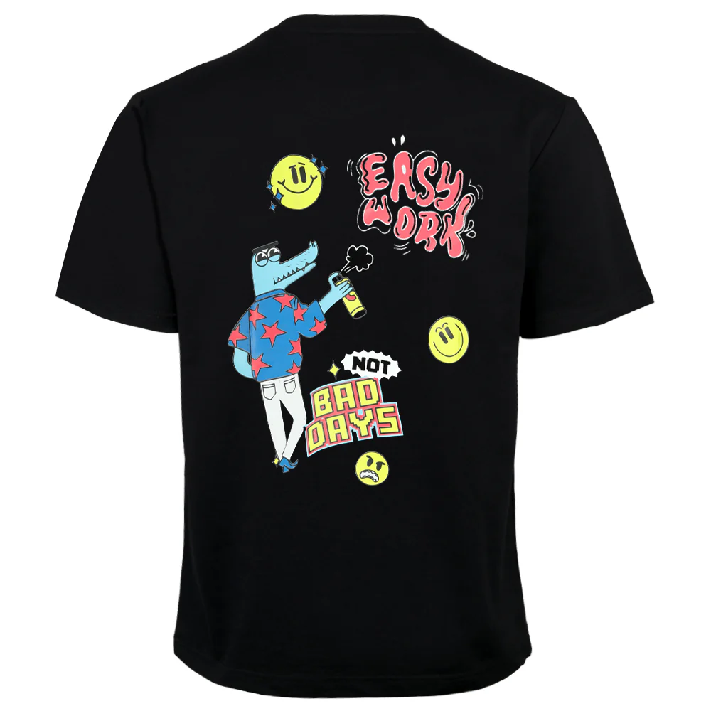 ACTIV GRAPHIC R.NECK T-SHIRT - BLACK - Image 3