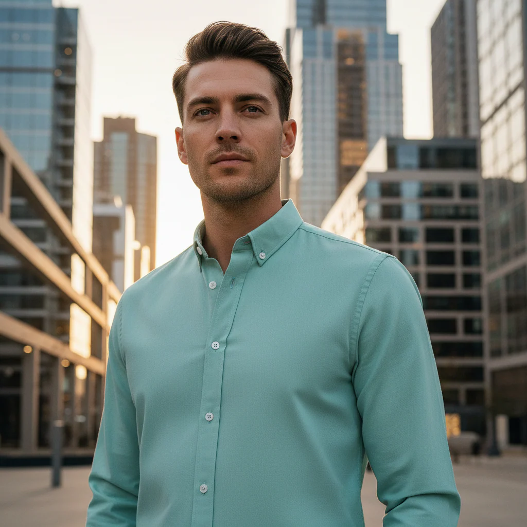 ACTIV BASIC L.S SHIRT - TURQUOIS