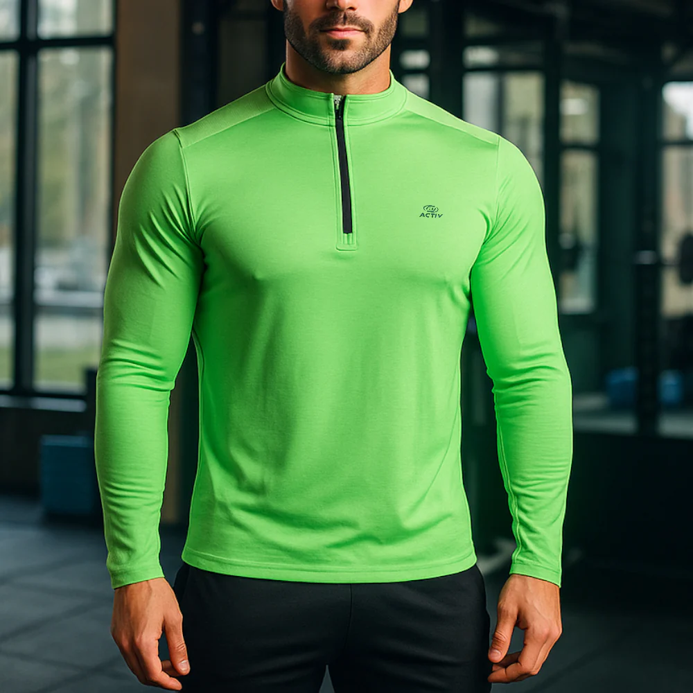 ACTIV BASIC L.S T-SHIRT - GREEN