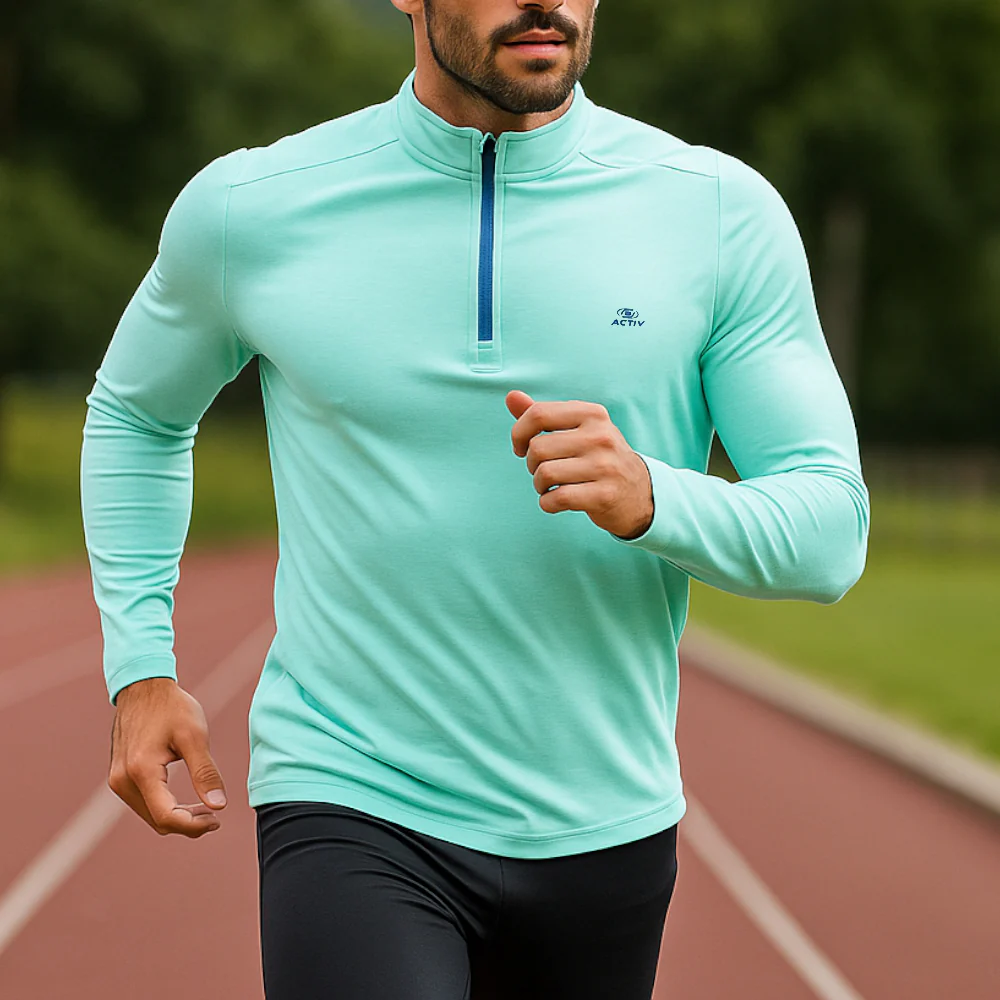 ACTIV BASIC L.S T-SHIRT - MINTGREE