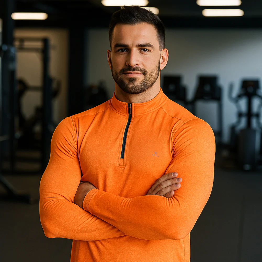 ACTIV BASIC L.S T-SHIRT - ORANGE