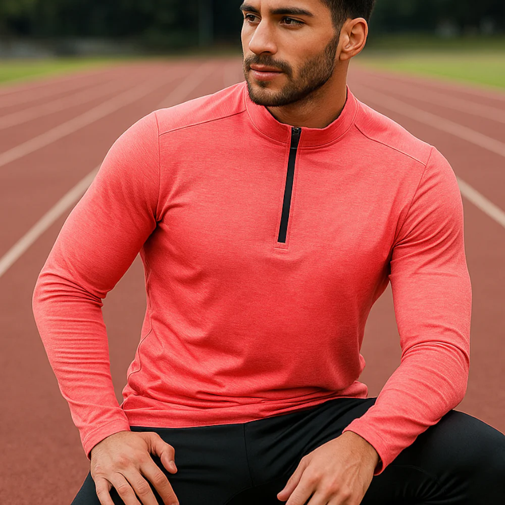 ACTIV BASIC L.S T-SHIRT - RED