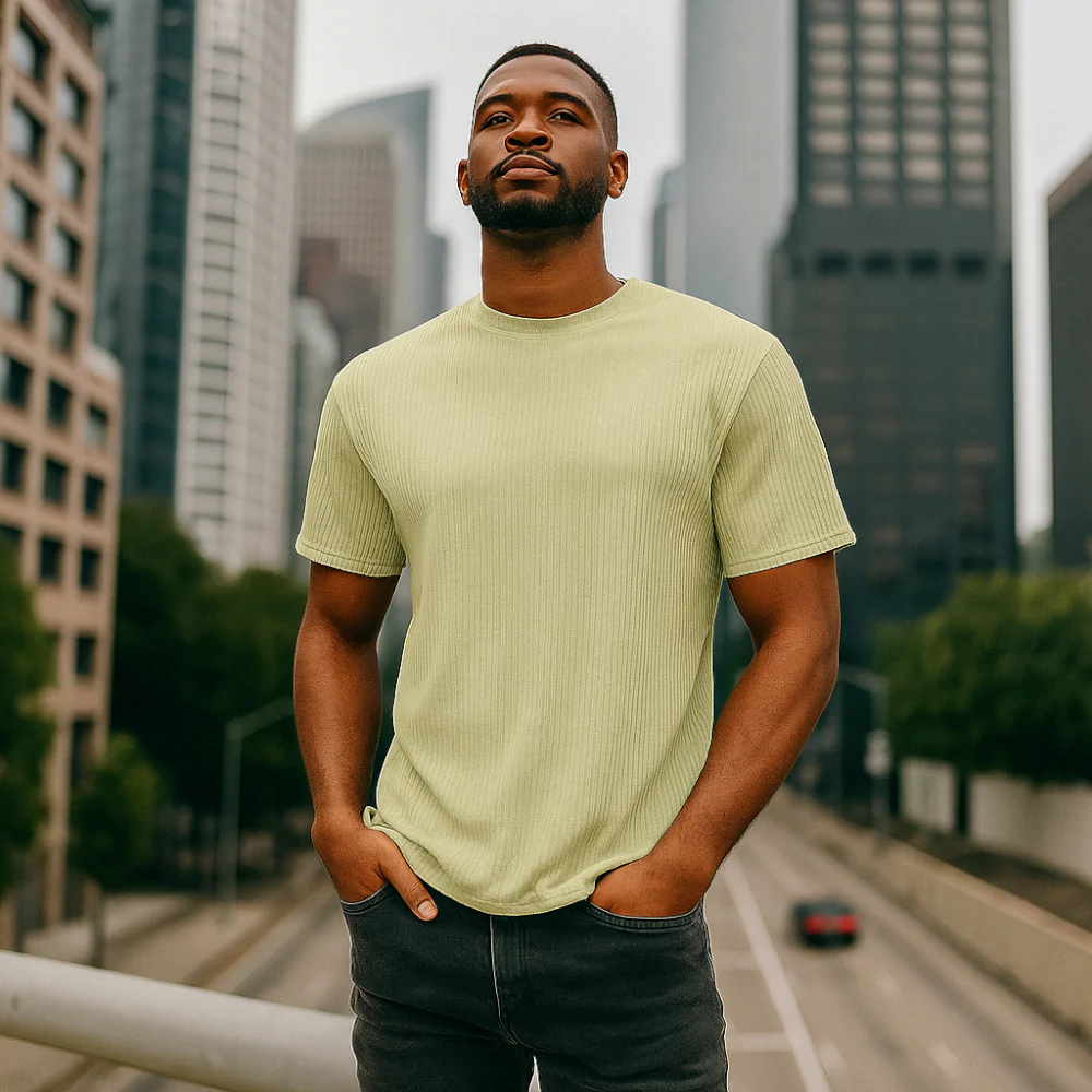 ACTIV BASIC R.NECK T-SHIRT - BEIGE
