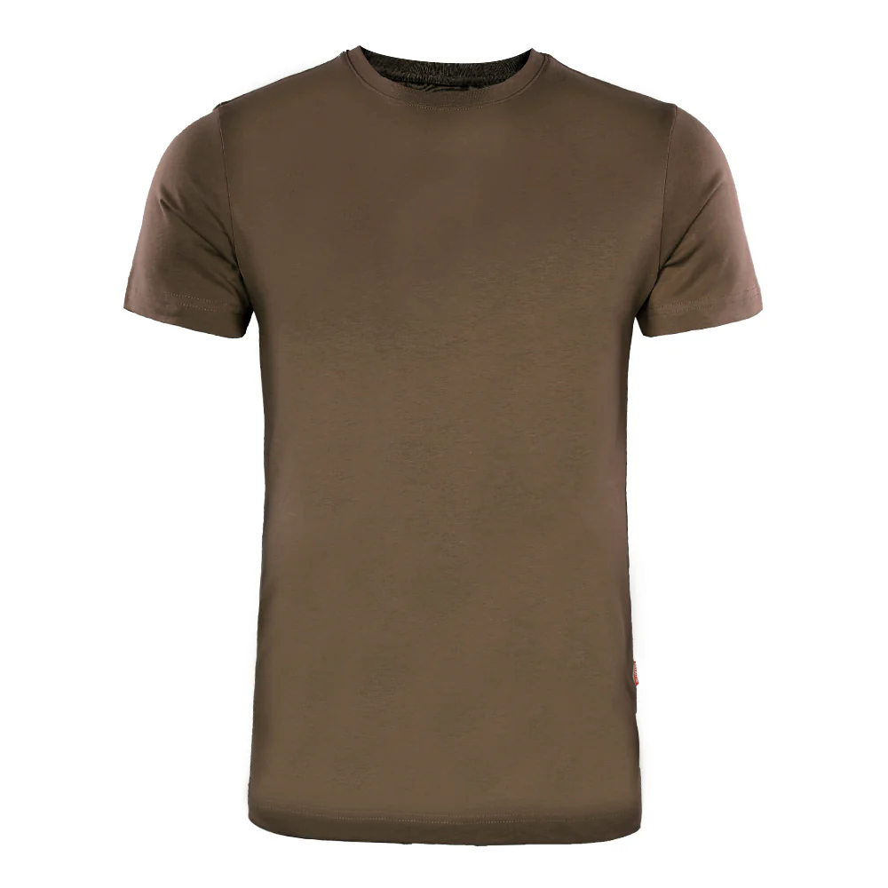 ACTIV BASIC R.NECK T-SHIRT - BROWN - Image 2