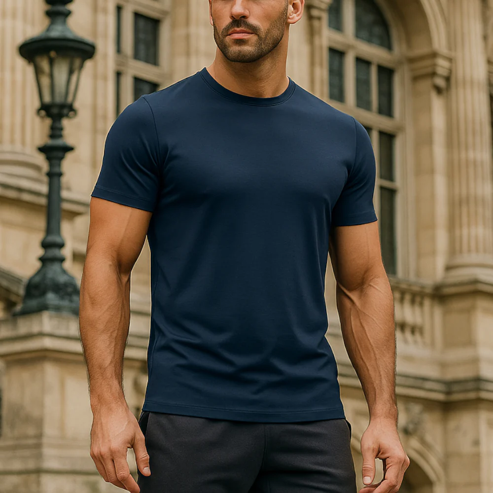 ACTIV BASIC R.NECK T-SHIRT - NAVY
