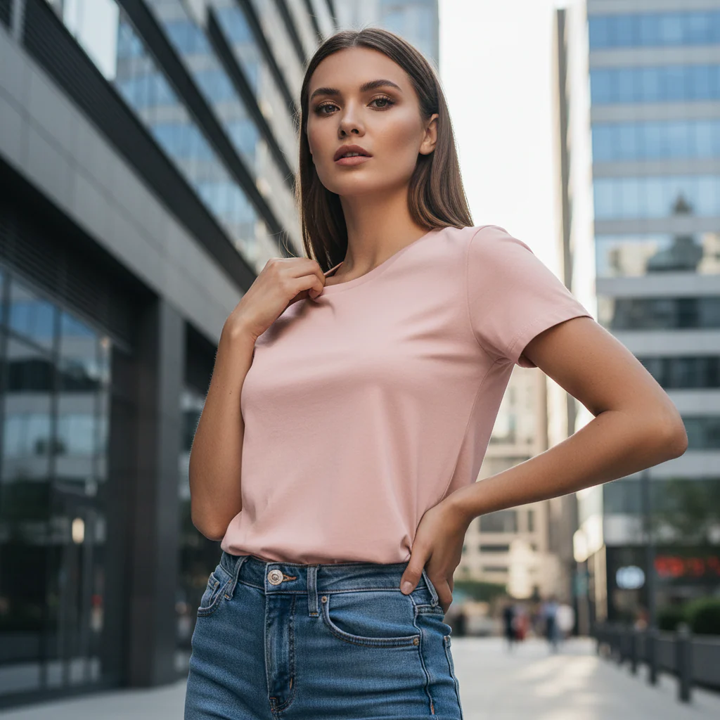 ACTIV BASIC R.NECK T-SHIRT - ROSE
