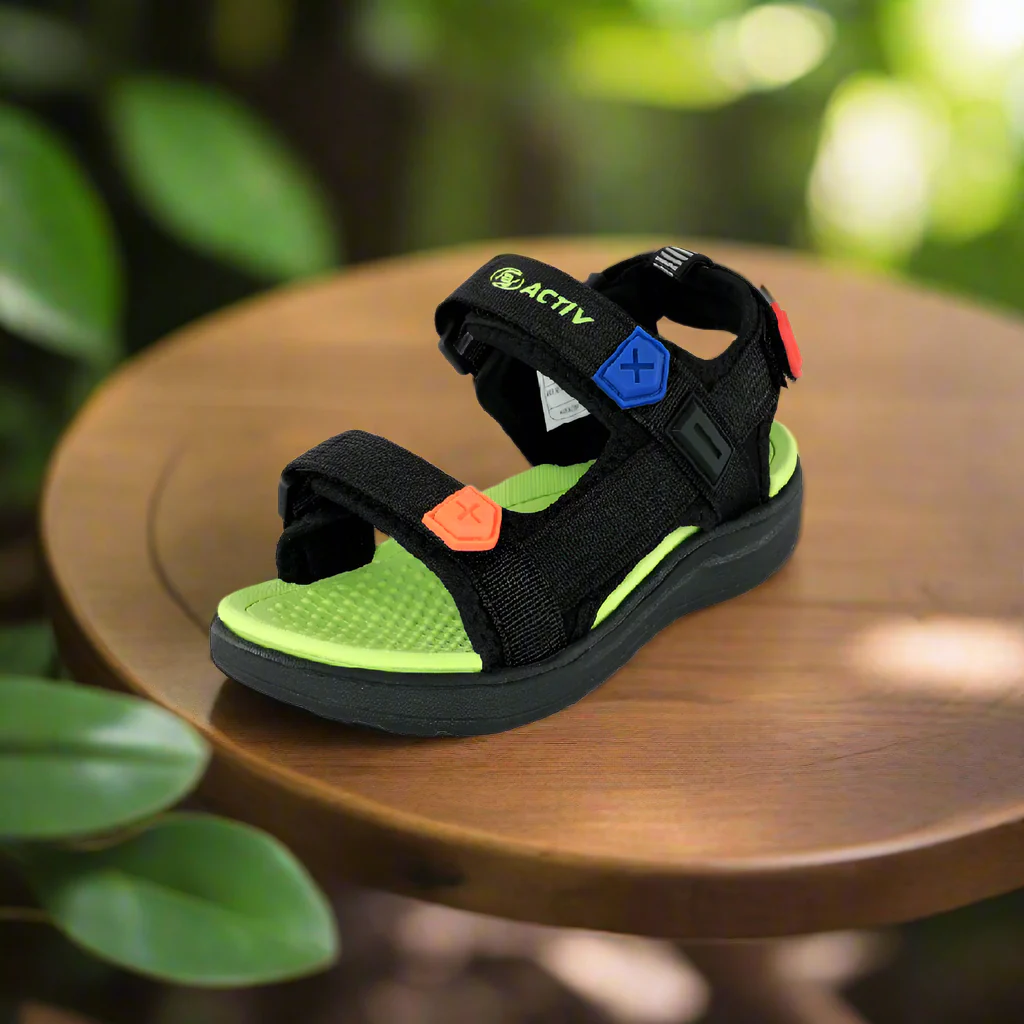 ACTIV CASUAL SANDAL- BLACK - Image 5
