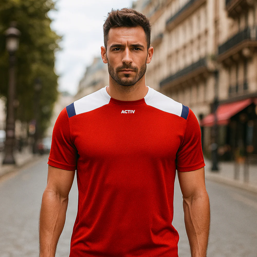ACTIV CROW R.NECK T-SHIRT - RED