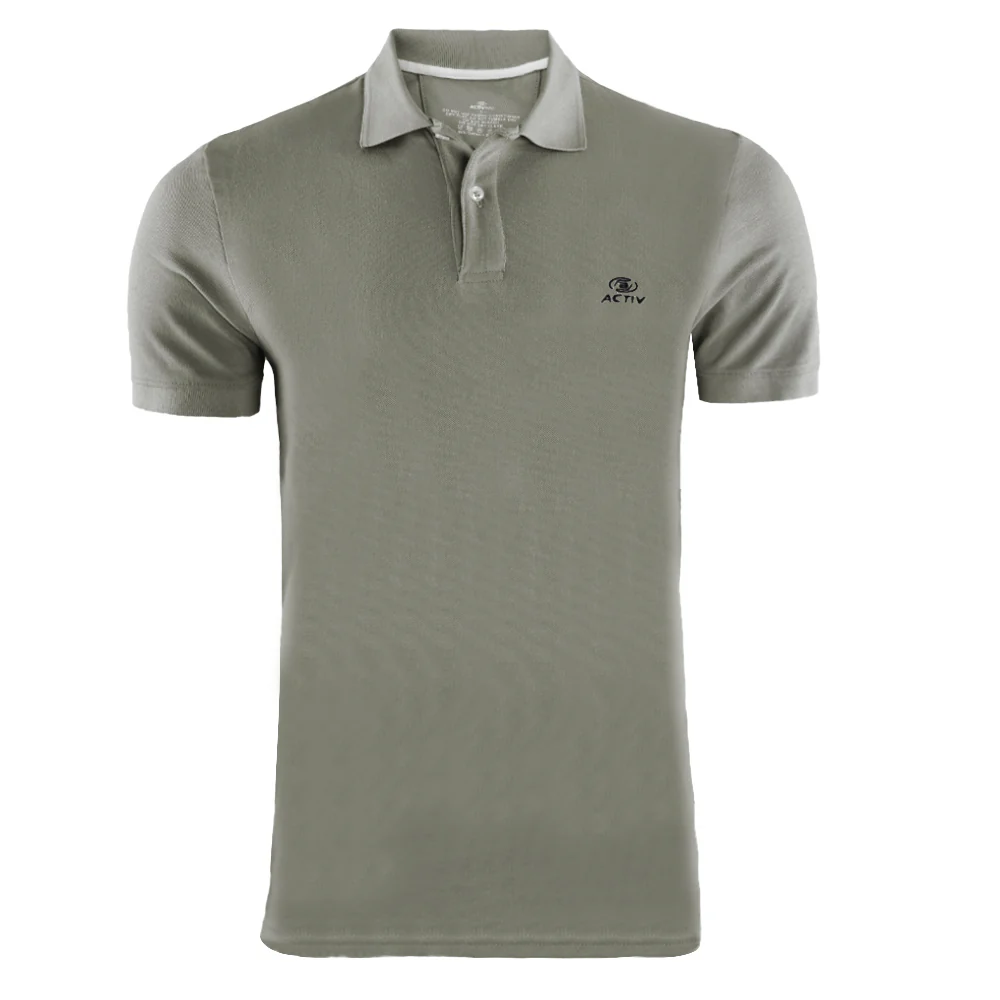 ACTIV EMB CASUAL POLO - D.GREY - Image 2
