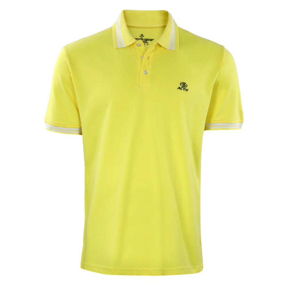 ACTIV EMB CASUAL POLO - YELLOW - Image 2