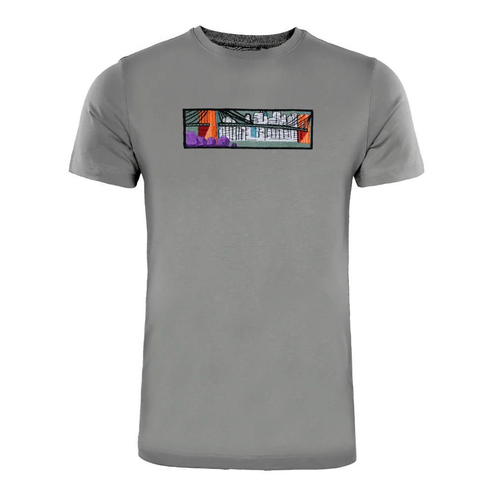 ACTIV EMB R.NECK T-SHIRT - D.GREY - Image 2