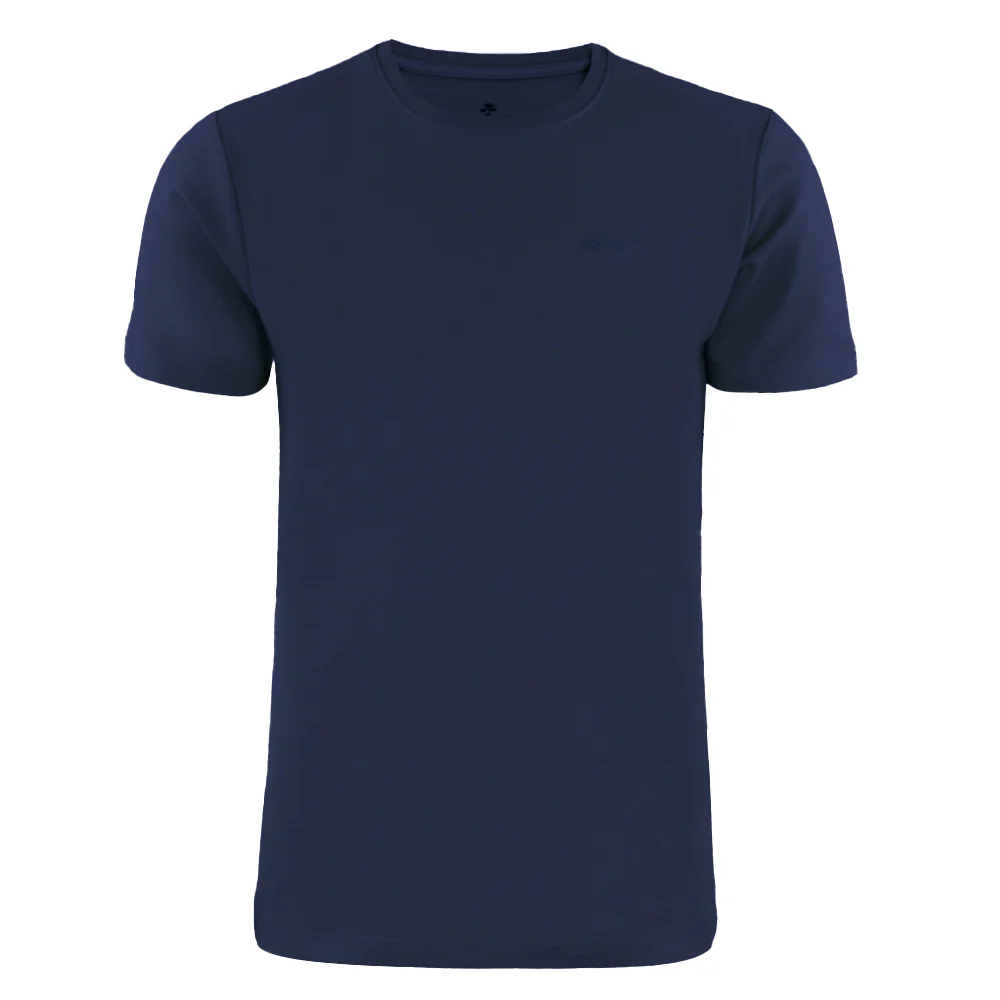 ACTIV EMB R.NECK T-SHIRT - NAVY - Image 2