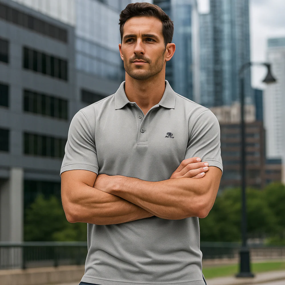 ACTIV EMP CASUAL POLO - GREY