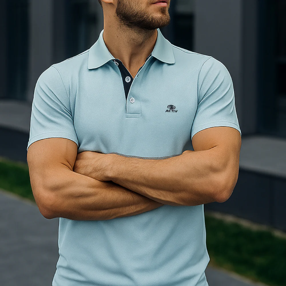 ACTIV EMP CASUAL POLO - L.SKYBLU