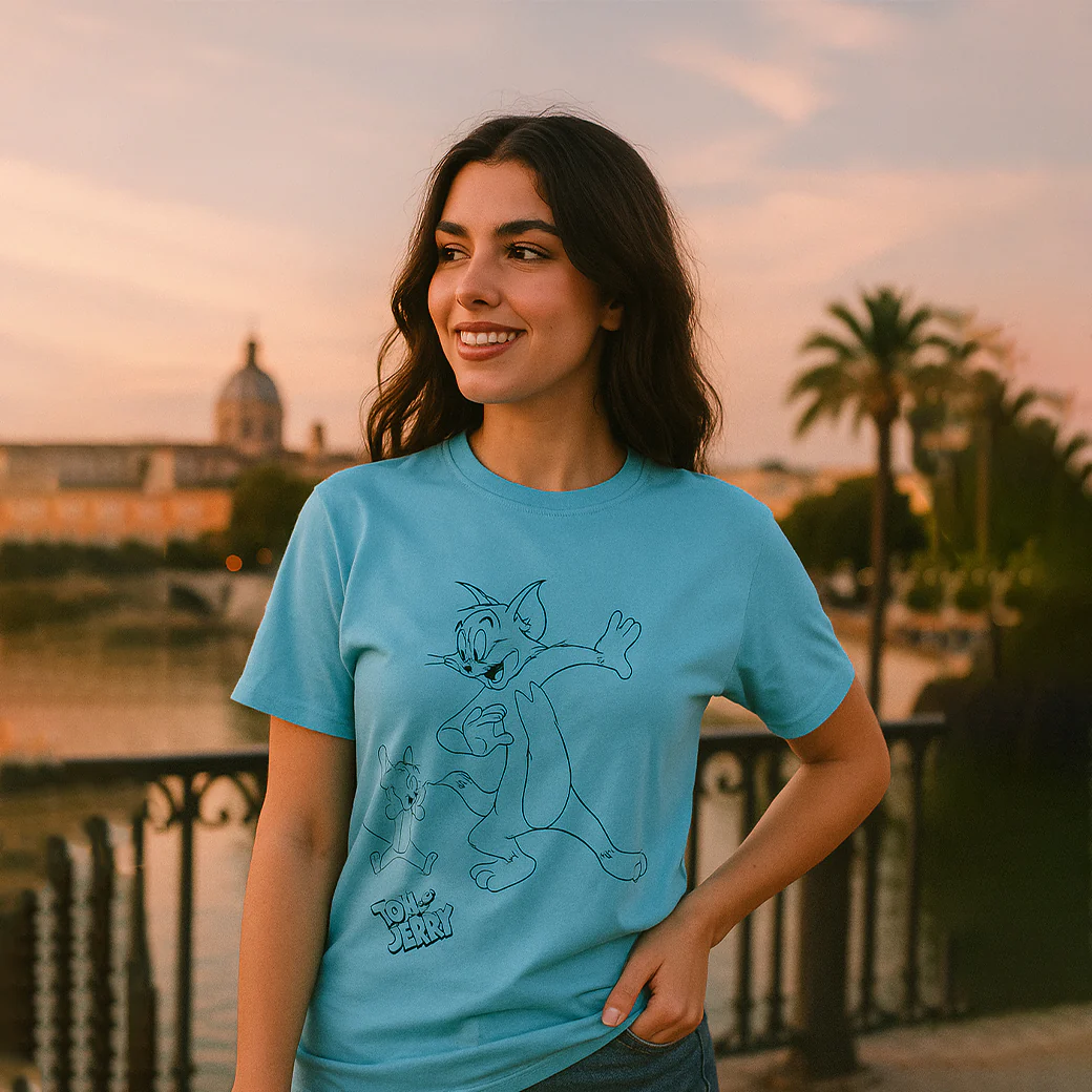ACTIV GRAPHIC R.NECK -OVRSIZE T-SHIRT - BABYBLUE - Image 2