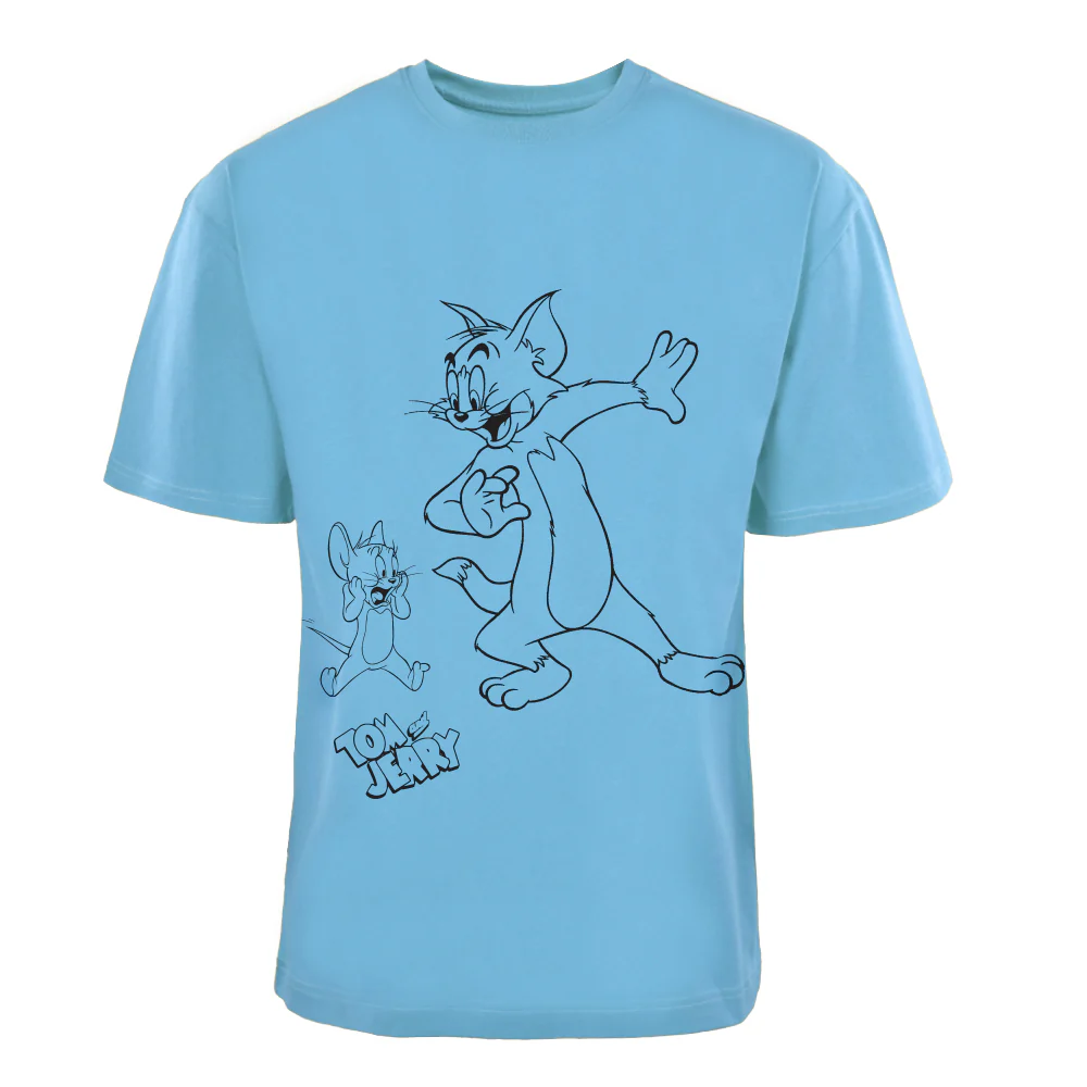 ACTIV GRAPHIC R.NECK -OVRSIZE T-SHIRT - BABYBLUE - Image 3