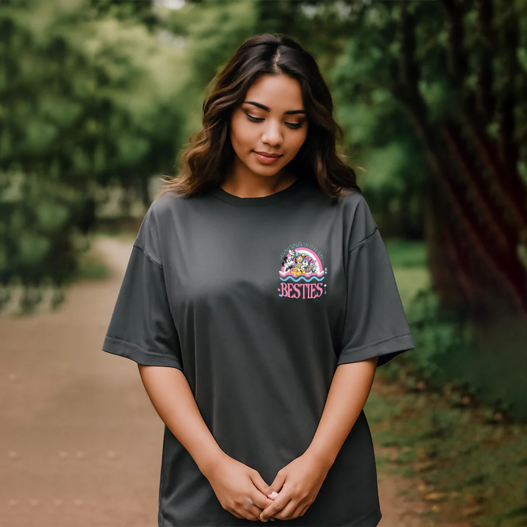 ACTIV GRAPHIC R.NECK -OVRSIZE T-SHIRT - CHARCOAL