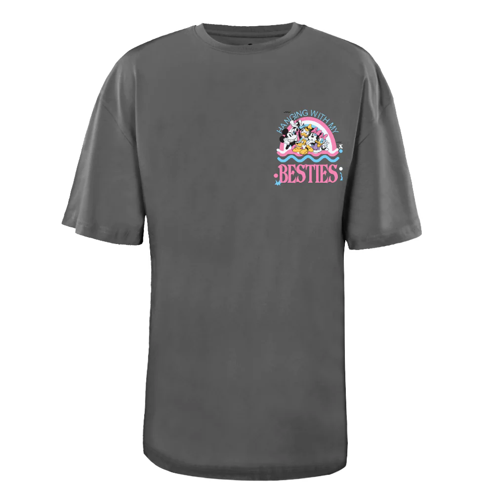 ACTIV GRAPHIC R.NECK -OVRSIZE T-SHIRT - CHARCOAL - Image 3