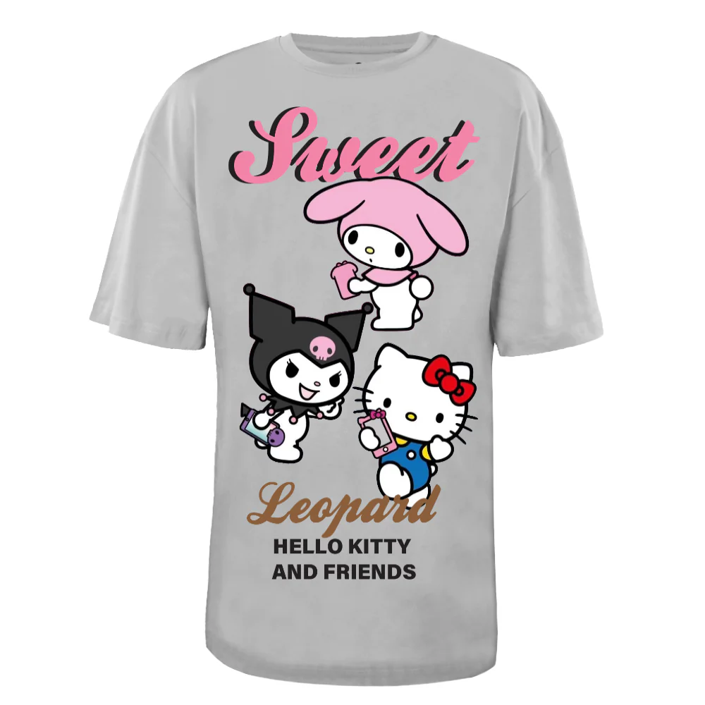 ACTIV GRAPHIC R.NECK -OVRSIZE T-SHIRT - GREY - Image 3