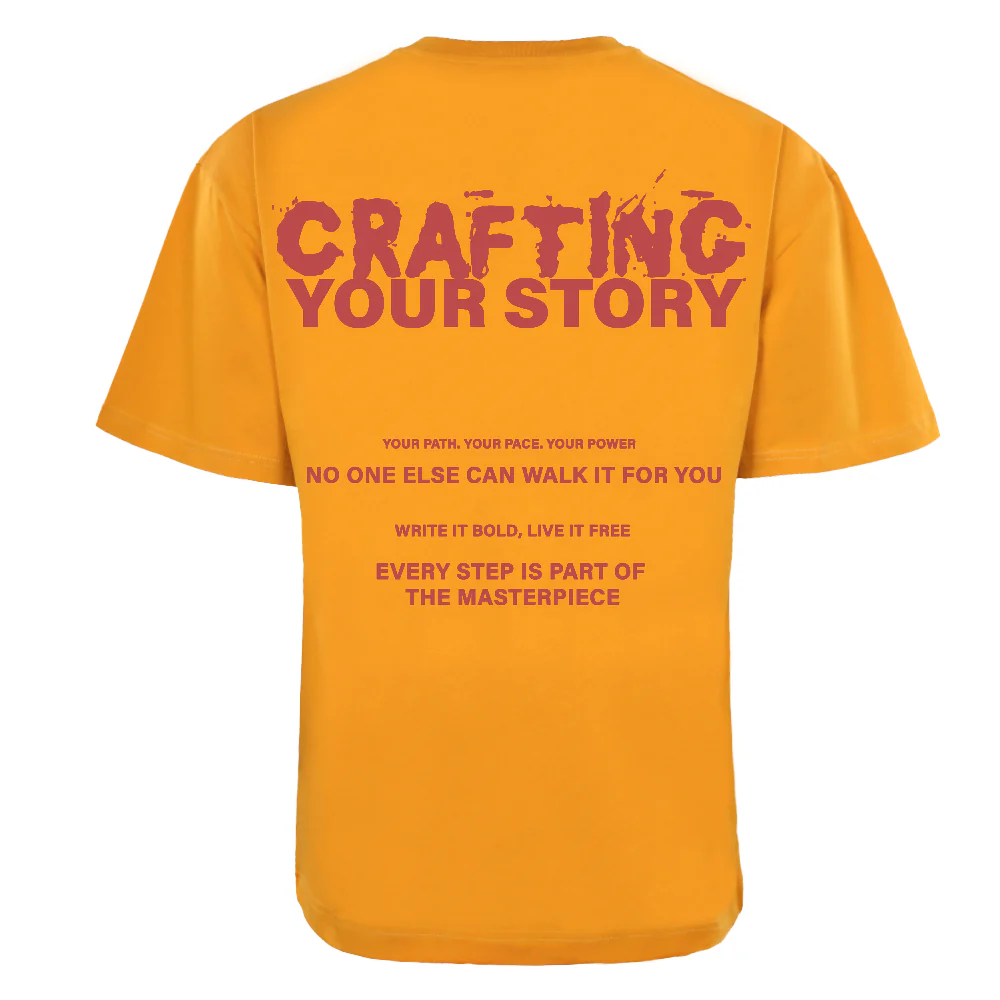 ACTIV GRAPHIC R.NECK -OVRSIZE T-SHIRT - MUSTARD - Image 3