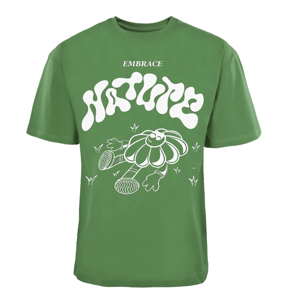 ACTIV GRAPHIC R.NECK -OVRSIZE T-SHIRT - OLIVE - Image 3