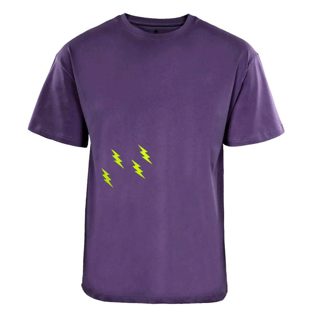 ACTIV GRAPHIC R.NECK -OVRSIZE T-SHIRT - PURPLE - Image 2