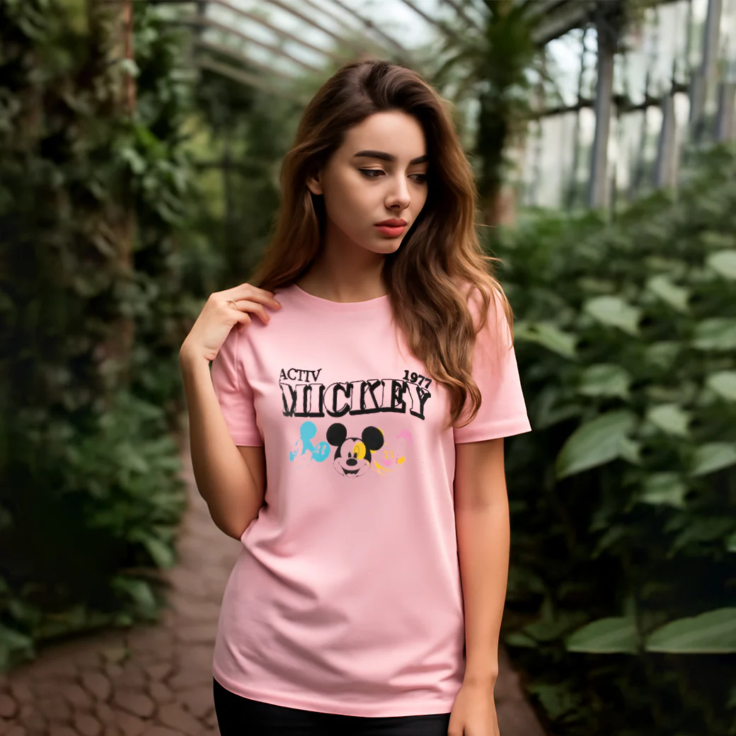 ACTIV GRAPHIC R.NECK -OVRSIZE T-SHIRT - ROSE