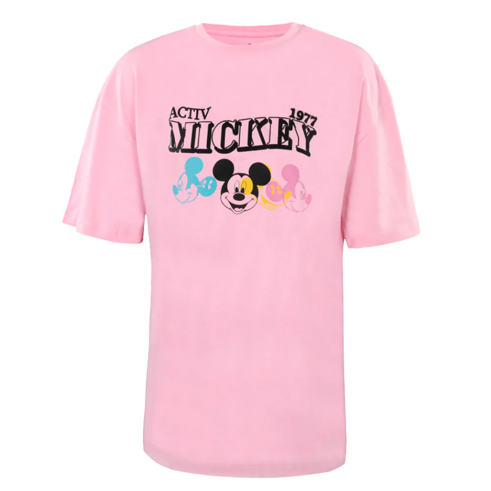 ACTIV GRAPHIC R.NECK -OVRSIZE T-SHIRT - ROSE - Image 2
