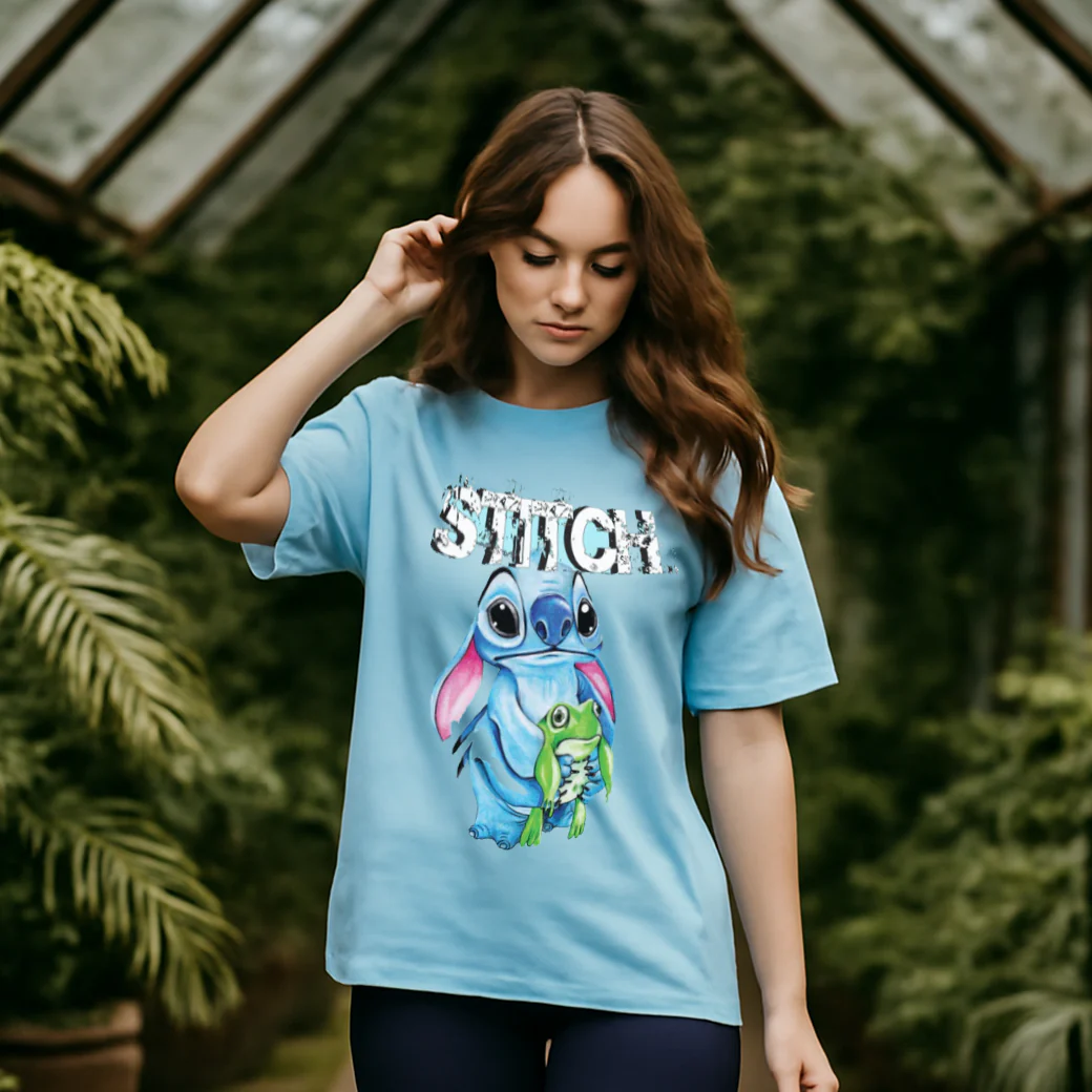 ACTIV GRAPHIC R.NECK -OVRSIZE T-SHIRT - SKYBLUE