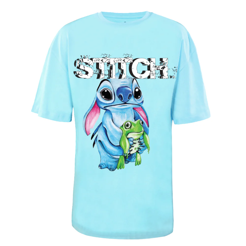 ACTIV GRAPHIC R.NECK -OVRSIZE T-SHIRT - SKYBLUE - Image 2
