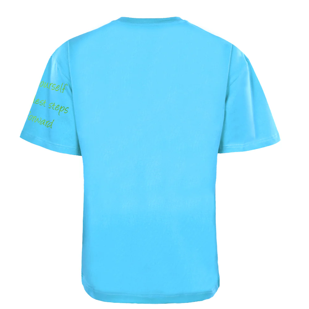 ACTIV GRAPHIC R.NECK -OVRSIZE T-SHIRT - TURQUOIS - Image 2