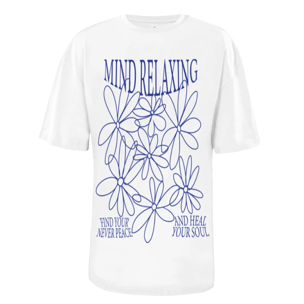 ACTIV GRAPHIC R.NECK -OVRSIZE T-SHIRT - WHITE - Image 2
