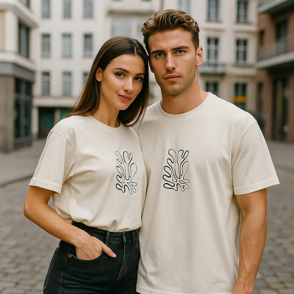 ACTIV GRAPHIC R.NECK T-SHIRT -  BEIGE