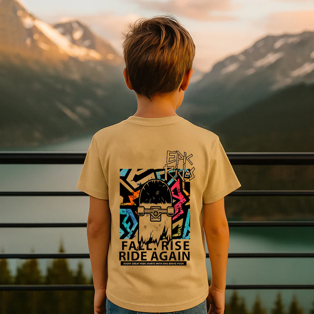 ACTIV GRAPHIC R.NECK T-SHIRT - BEIGE - Image 2