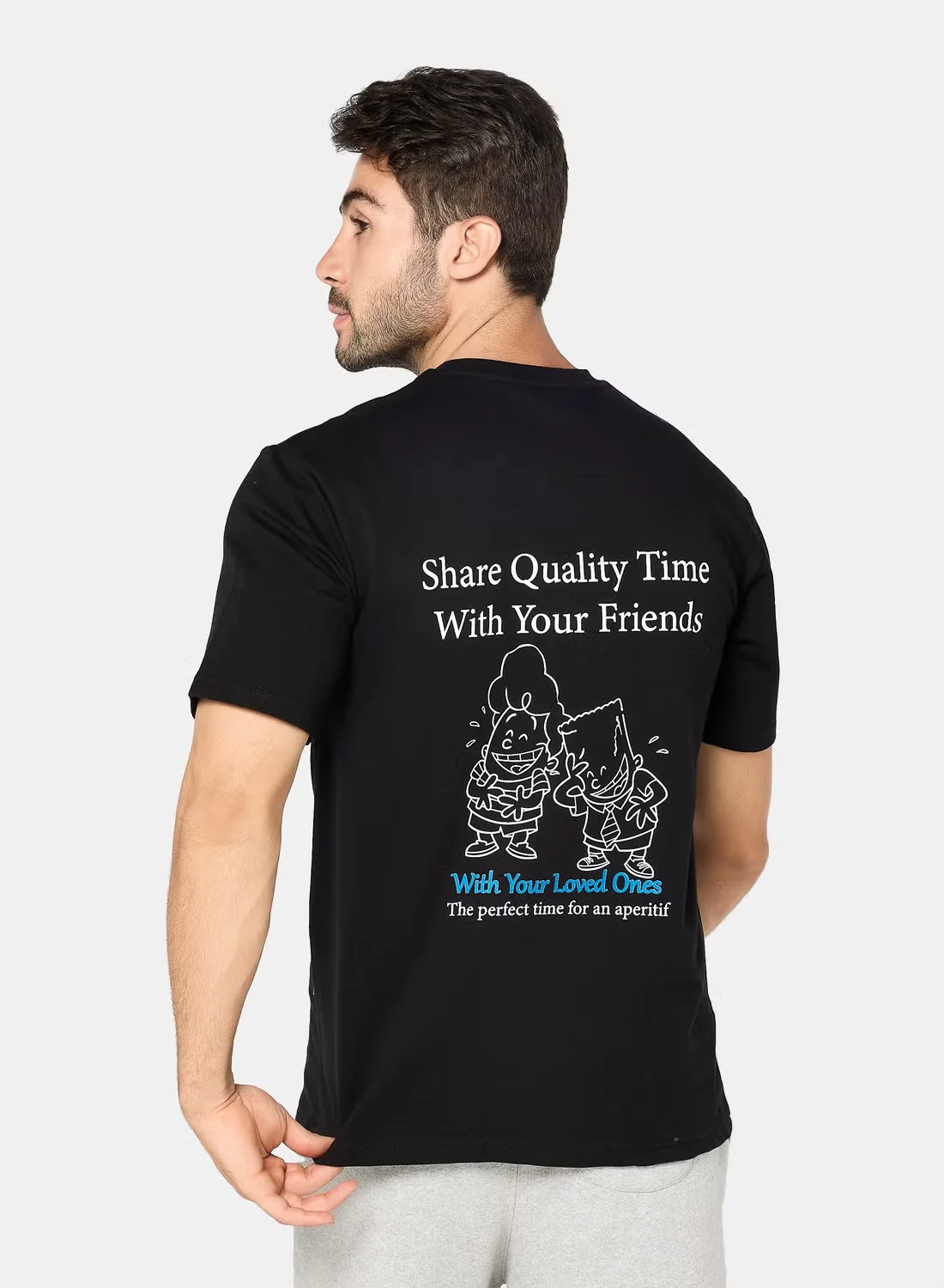 ACTIV GRAPHIC R.NECK T-SHIRT - BLACK - Image 4