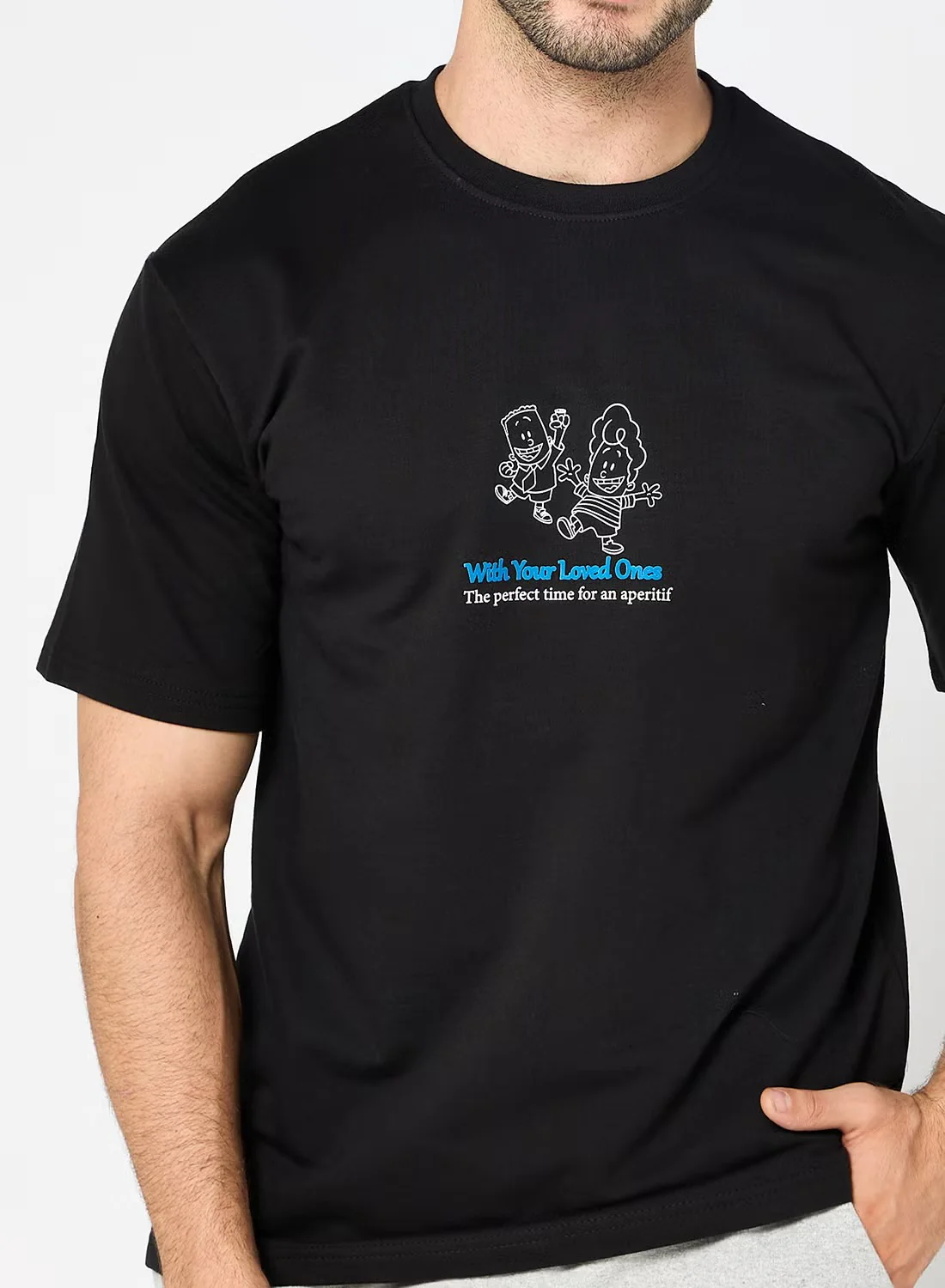ACTIV GRAPHIC R.NECK T-SHIRT - BLACK - Image 6