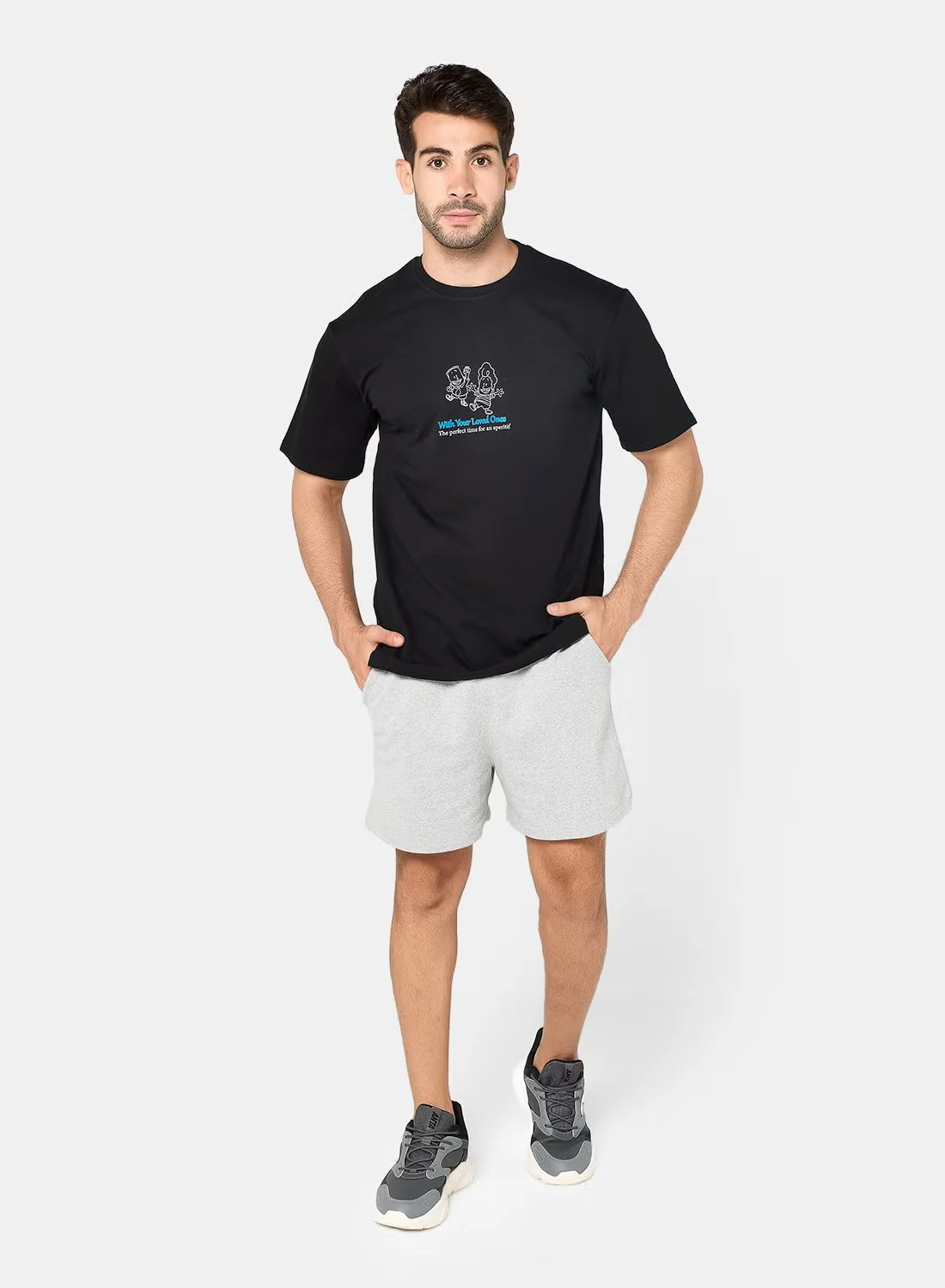 ACTIV GRAPHIC R.NECK T-SHIRT - BLACK - Image 7