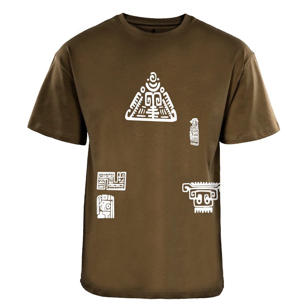 ACTIV GRAPHIC R.NECK -OVRSIZE T-SHIRT - BROWN - Image 2