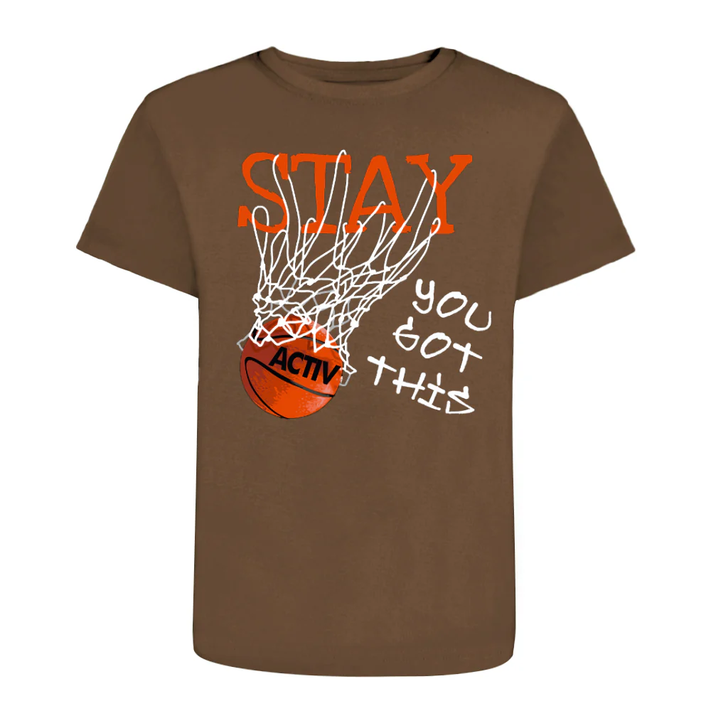 ACTIV GRAPHIC R.NECK T-SHIRT - BROWN - Image 2