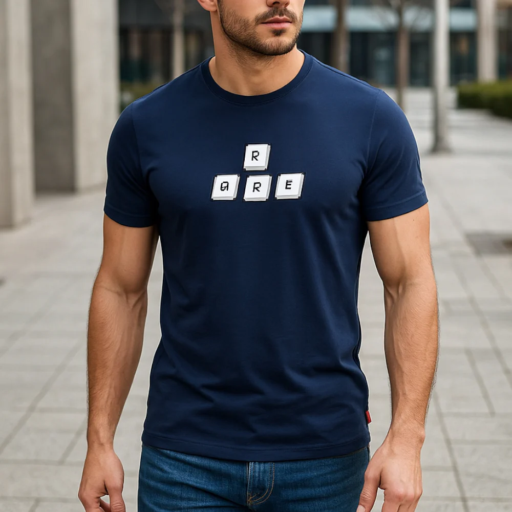 ACTIV GRAPHIC R.NECK T-SHIRT - NAVY