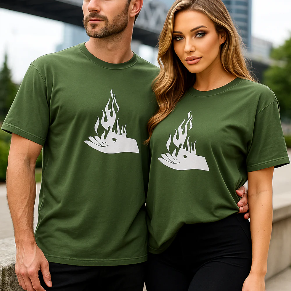 ACTIV GRAPHIC R.NECK T-SHIRT - OLIVE