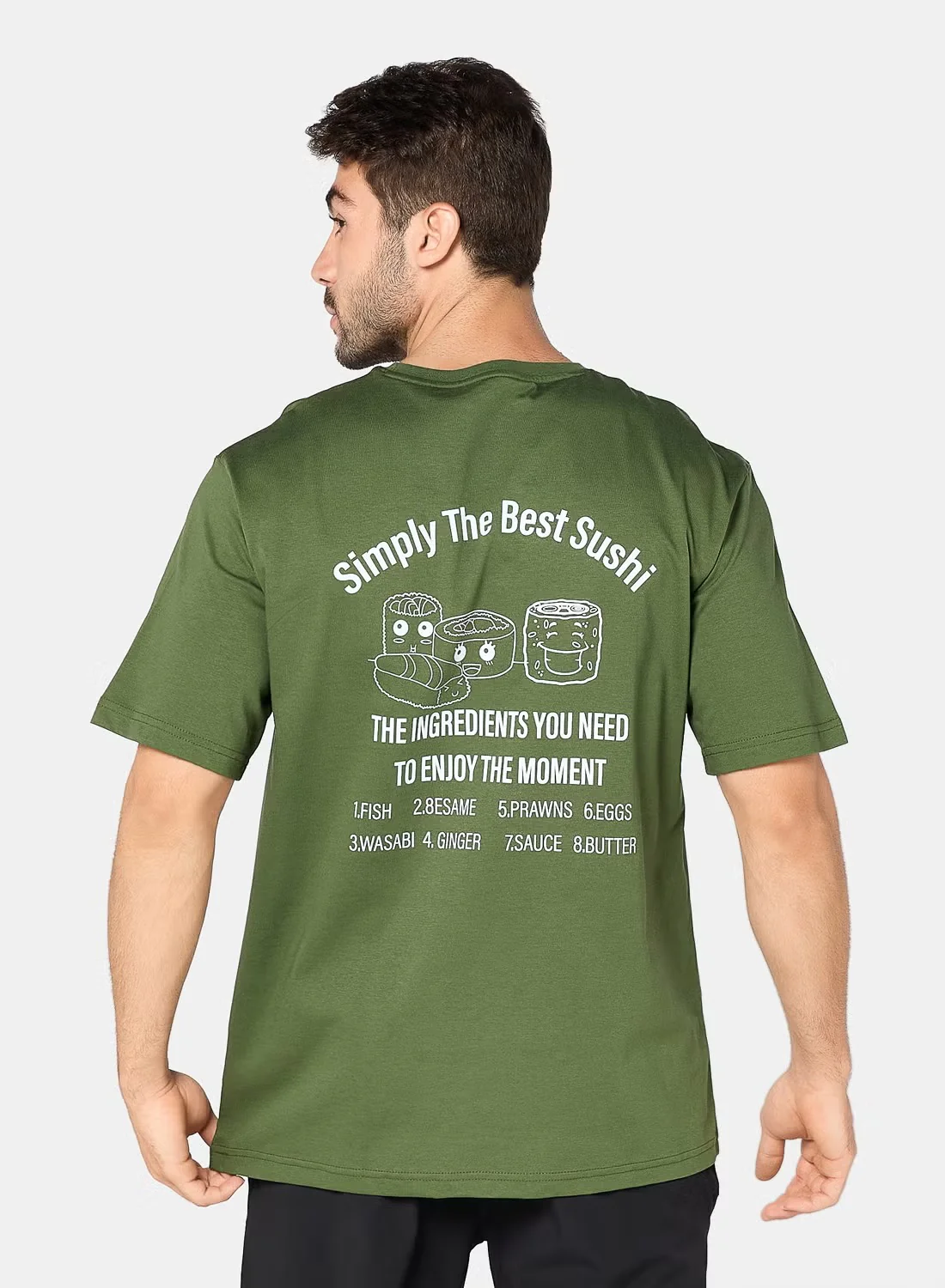 ACTIV GRAPHIC R.NECK T-SHIRT - OLIVE - Image 3