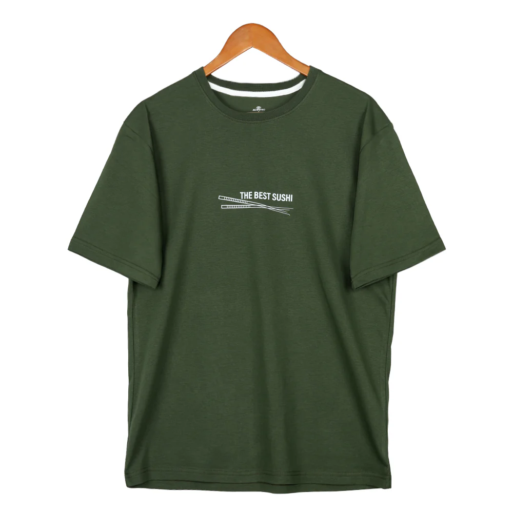 ACTIV GRAPHIC R.NECK T-SHIRT - OLIVE - Image 8