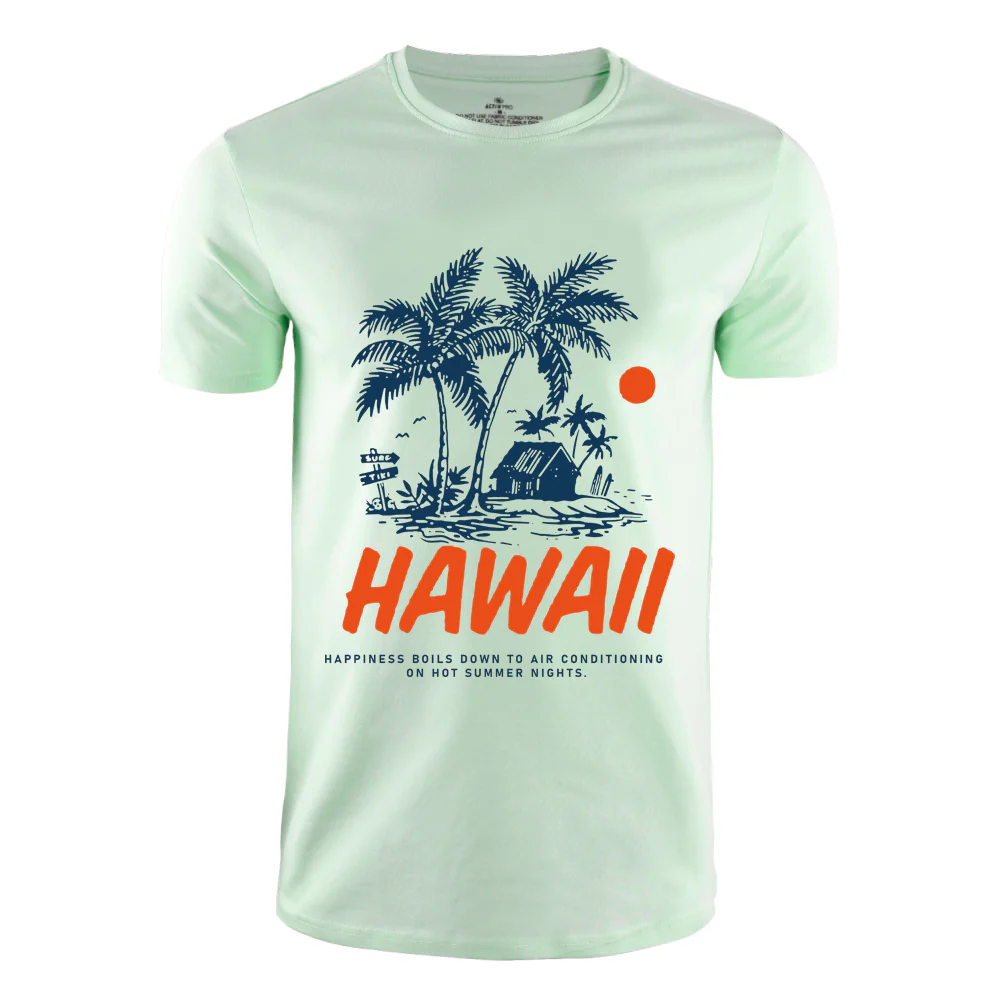 ACTIV GRAPHIC R.NECK T-SHIRT - PISTACHI