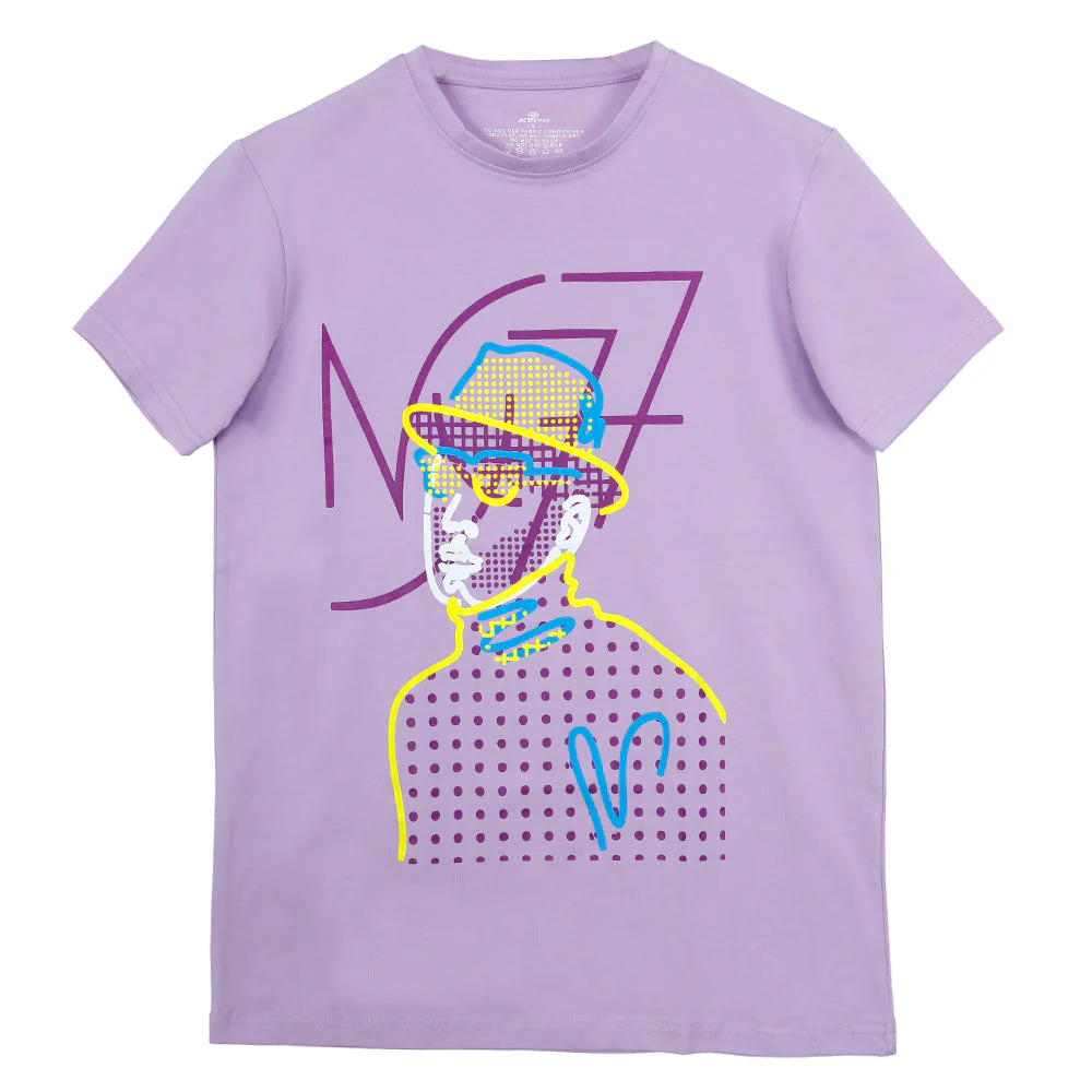 ACTIV GRAPHIC R.NECK T-SHIRT - PURPLE