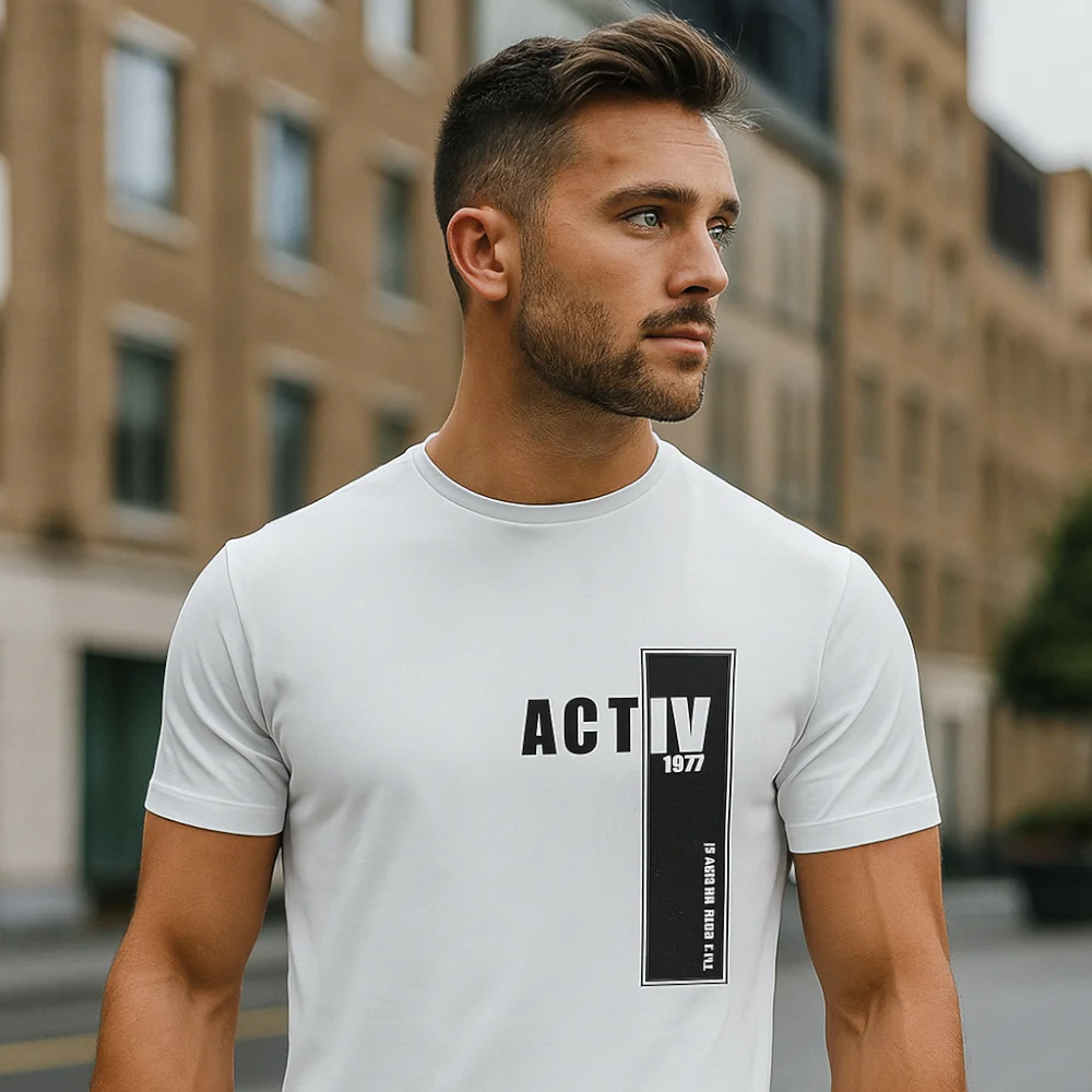 ACTIV GRAPHIC R.NECK T-SHIRT - WHITE