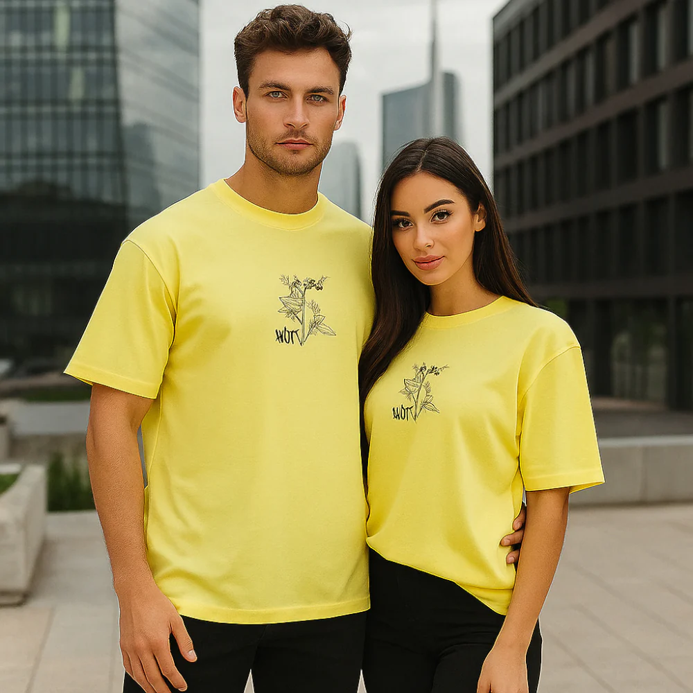 ACTIV GRAPHIC R.NECK T-SHIRT - YELLOW