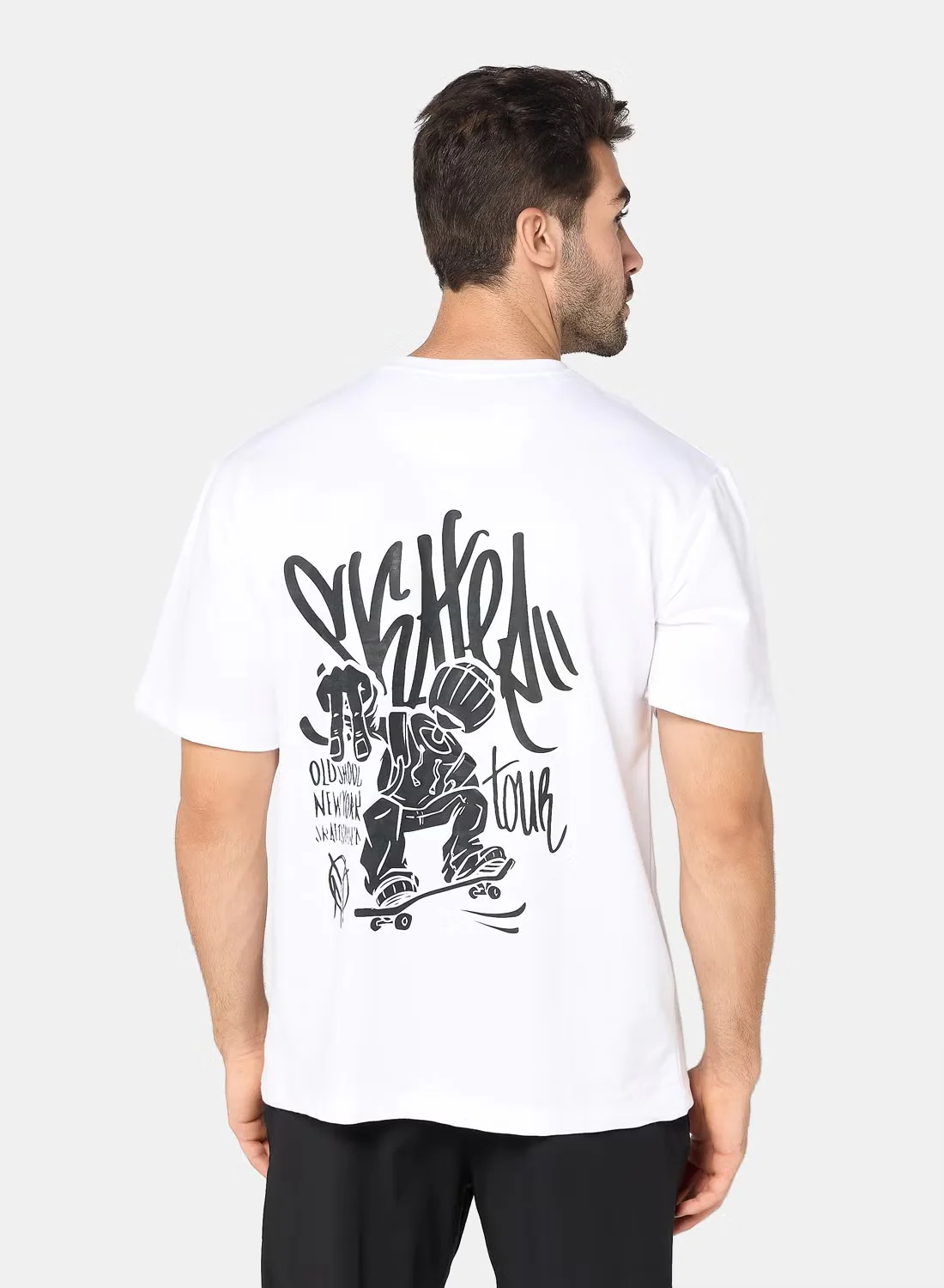 ACTIV GRAPHIC R.NECK T-SHIRT - WHITE - Image 4