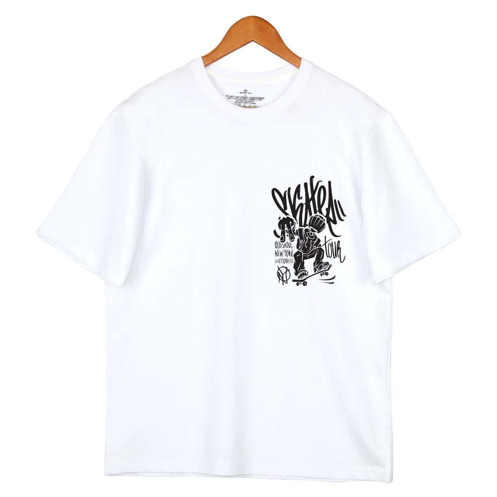 ACTIV GRAPHIC R.NECK T-SHIRT - WHITE - Image 8